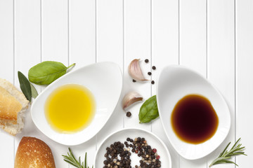 Oil and Vinegar Food Background