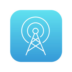 Antenna line icon.