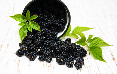 Cup with Blackberries