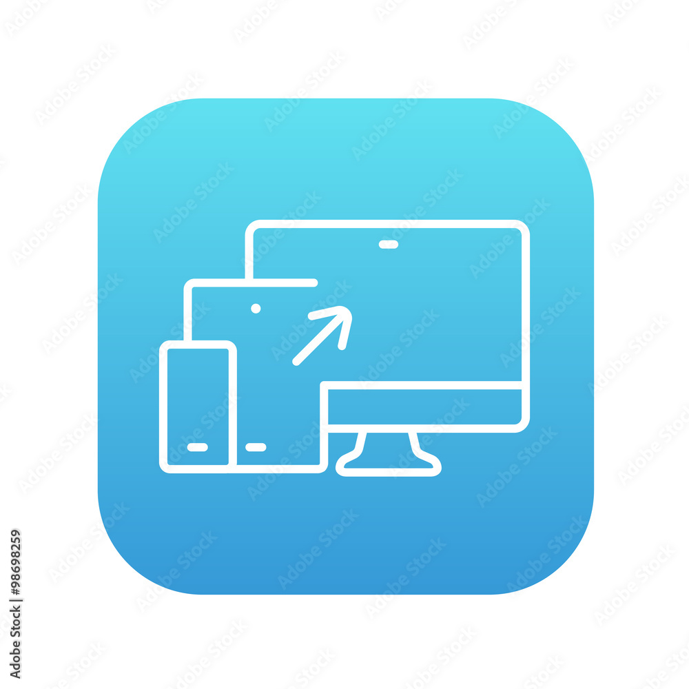 Poster responsive web design line icon
