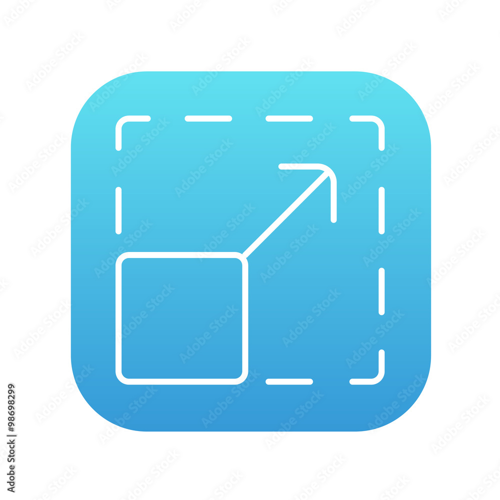 Poster scalability line icon.