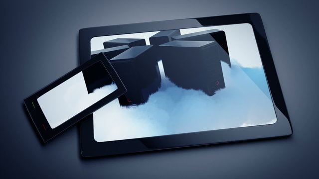 The concept of cloud computing system placed inside mobile devices. HD