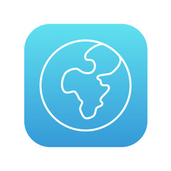 Globe line icon.