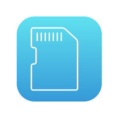 Memory card line icon.