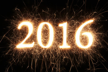  Silvester 2016 geschrieben mit Feuerwerk
