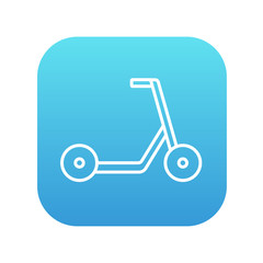 Kick scooter line icon.