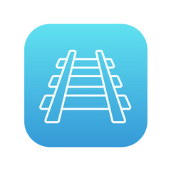 Railway track line icon.