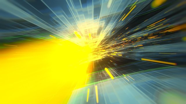 Journey across the square segmented glassy walls with the fast-moving particles