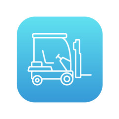 Forklift line icon.