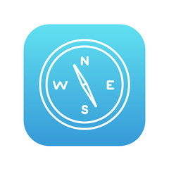 Compass line icon.