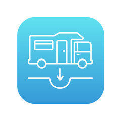 Motorhome and sump line icon.