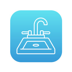 Obraz premium Sink line icon.