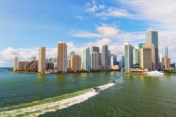 Obraz premium Aerial view of Miami skycrapers
