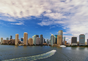 Obraz premium Aerial view of Miami skycrapers