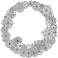 Circle Christmas balls ornament. 