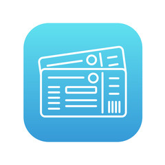 Tickets line icon.