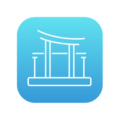 Torii gate line icon.