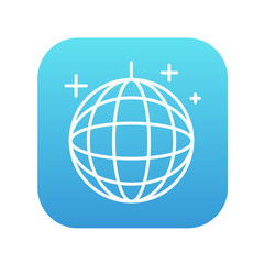 Disco ball line icon.