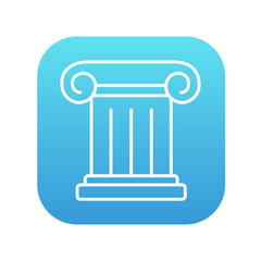 Ancient column line icon.
