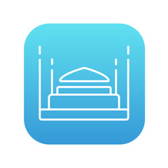 Taj Mahal line icon.