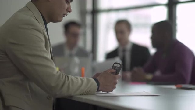 Group of attractive professionals involved in meeting