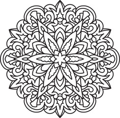 Unusual, hexagonal, lace frame, decorative element with empty place for your text. Vector illustration.