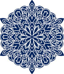 Abstract vector round lace design - mandala, decorative element