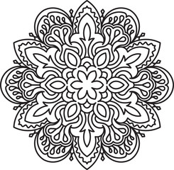 Unusual, hexagonal, lace frame, decorative element with empty place for your text. Vector illustration.