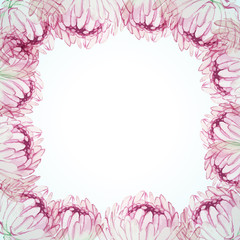 Obraz premium Seamless pattern with pink chrysanthemums
