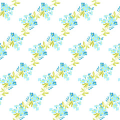 Fototapeta na wymiar Floral pattern with Forget-Me-not flowers