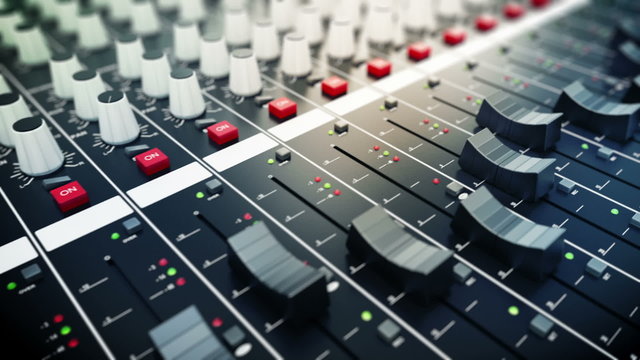 A closeup view of the infinite professional powermixer station. Loopable. HD