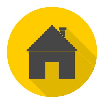 recommend clip art: Home icon with long shadow