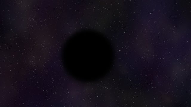 A black hole in the middle of the outer space absorbing nearest stars.