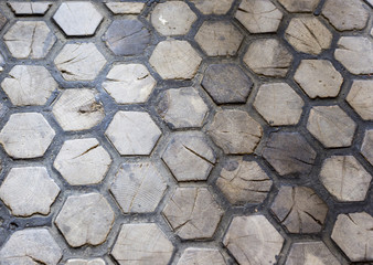 hexagon wood texture