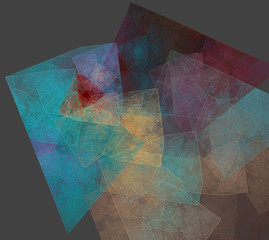  Dark grey abstract background with rainbow pastel triangle patt