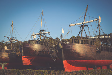 Ships in the Magdalena, Santander, Cantabria, Spain