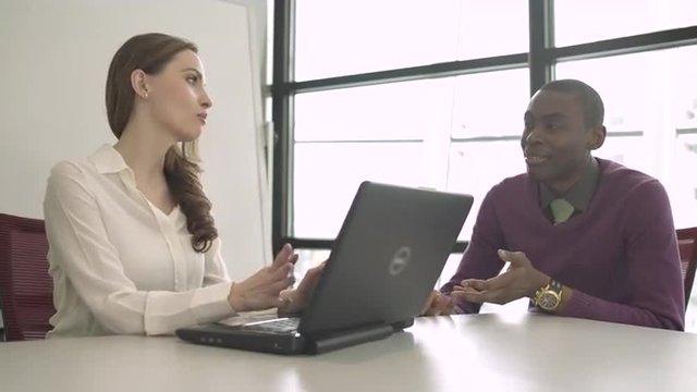 Group of attractive professionals involved in meeting