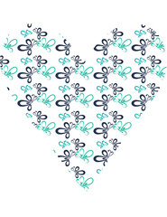 Butterflies in heart shape 