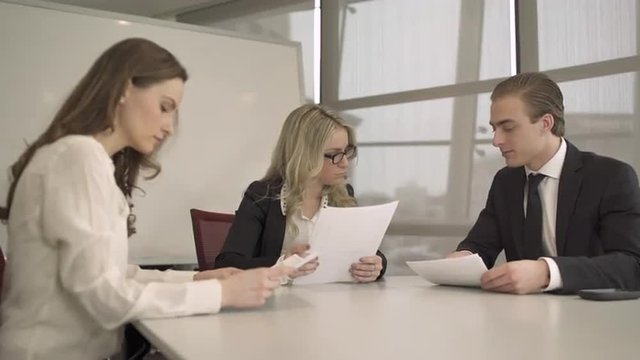 Group of attractive professionals involved in meeting