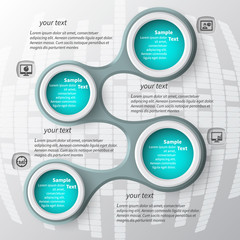 Abstract 3D Paper Infographics