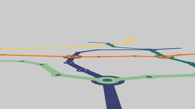 Generic metro scheme public transport growing. Subway transportation underground