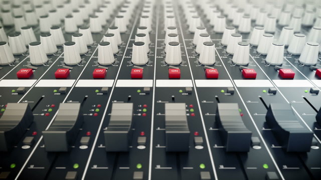 A closeup view of the infinite professional powermixer station. Loopable. HD