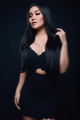 Naklejka premium Fashion swag portrait of beautiful elegant asian woman