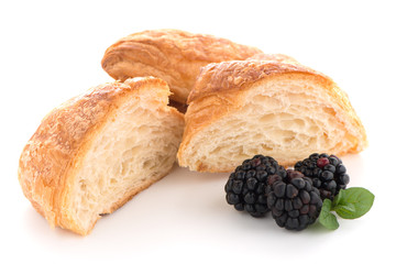 Croissant and blackberries