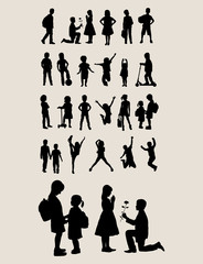 Children Silhouettes, art vector design