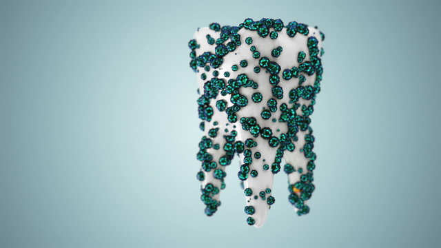 Teeth cleaning conceptual animation. Dental hygiene. Freshness. Loopable. HD