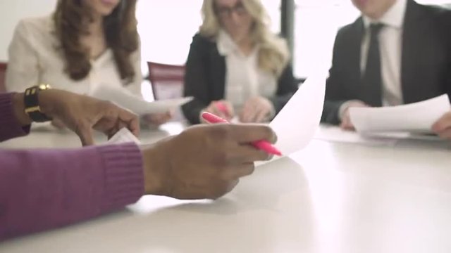 Group of attractive professionals involved in meeting