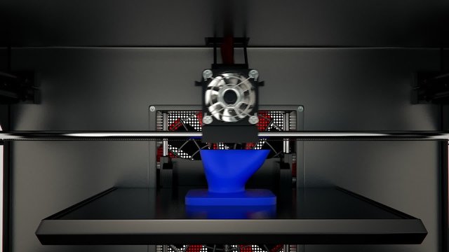 Model of the human hand designed by the computer and printed in the 3d printer.