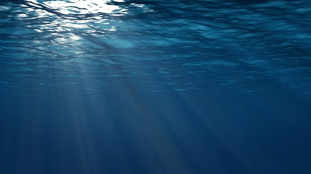 Realistic underwater Scene with sun rays and nice glowing light. Well as abstract background