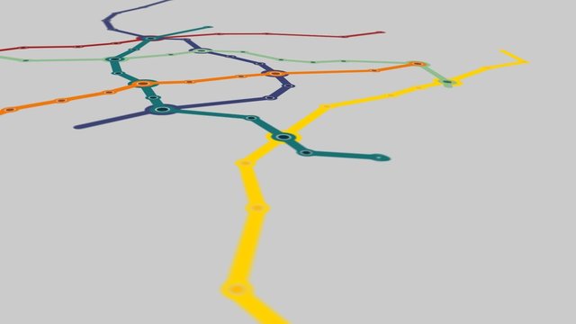 Generic metro scheme public transport growing. Subway transportation underground